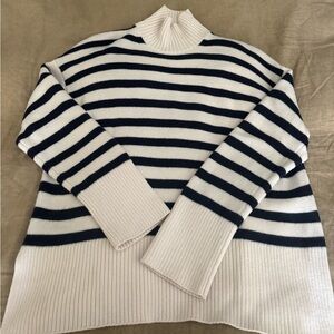 Navy and white striped Aritzia sweater from babaton